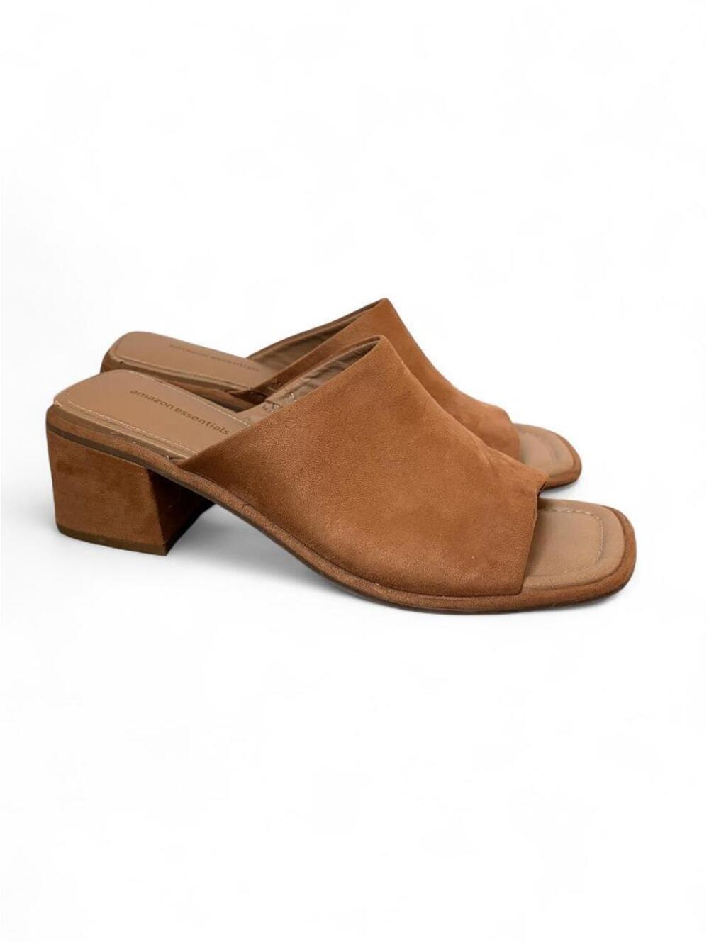 Amazon essential brown suede sandal mules
